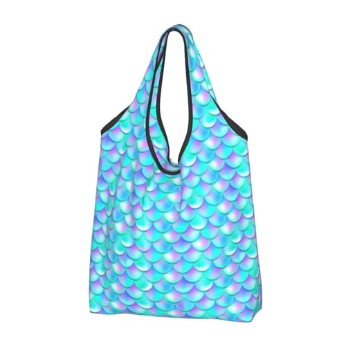 Lot de 3 grands sacs fourre-tout pour femme en tissu léger à motif écailles