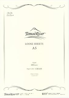 Sakae Technical Paper Tomoe River FP Loose Sheet, A5, Cream (SR-A5P-C) | Produced by SANZEN, 5.83” x 8.27”, 100 Sheets/Pack, 52gsm