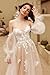 BaoWw Women's Sweetheart Off Shoulder Wedding Dresses Lace Applique A Line for Women Lace Elegant Bridal Dress Ivory
