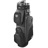 Wilson Staff Golf I-Lock 3 Bolsa Carrito Bolsa Carro Caballero 14 Way Divider Negro/Carbón