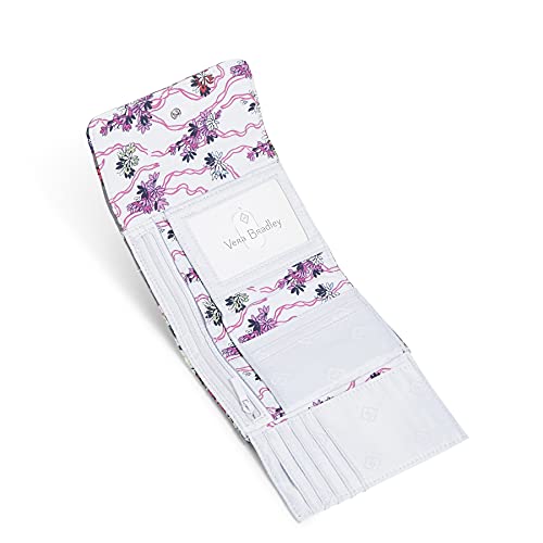 Vera Bradley Women's Cotton Riley Compact Wallet With Rfid Protection, Hope Blooms - Recycled Cotton, One Size #TOP1