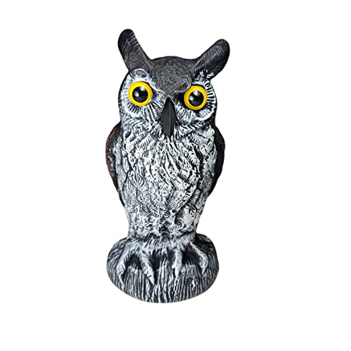 Dalen Fake Baby Owl Scarecrow Decoy - Keeps Birds Away from Gardens, Rooftops, and Patios - Provides Chemical-Free Pest Control - Safe and Humane, 10