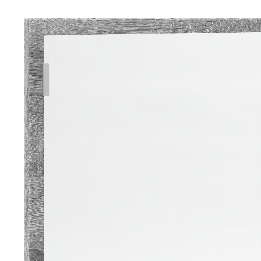 LED-Badspiegel Grau Sonoma 100 x 8,5 x 37 cm aus Holzwerkstoff mit Wandmontage Modernes Design für Badezimmer Gäste WC & Wellnessbereich