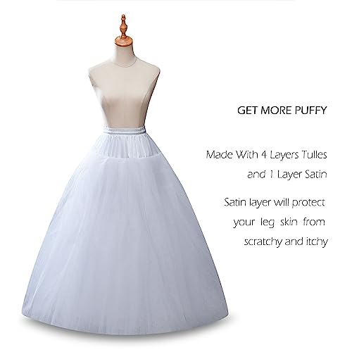 Cezom A-Line Hoopless Petticoat Crinoline Underskirt Slips Wedding Accessories Mpt022 #TOP4