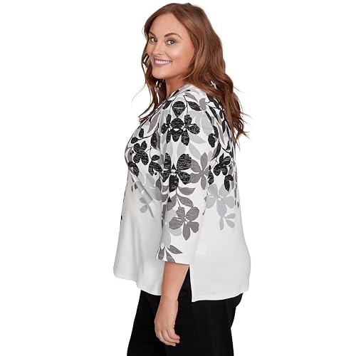 Shadow Leaf Three Quarter Sleeve Top4