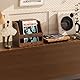 YMYNY Holz Record Aufbewahrungshalter, Vinyl Album Box Kiste mit Griff, Buch Regal Desktop Organizer Trapezoid LP Record für Ordner, Bücher, Fotoalben, Rustikal Braun, 38×29×29CM HCD001H