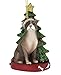 American Pitbull Sitting by Christmas Ornament Pet Dog Animal Decoration C7954PB
