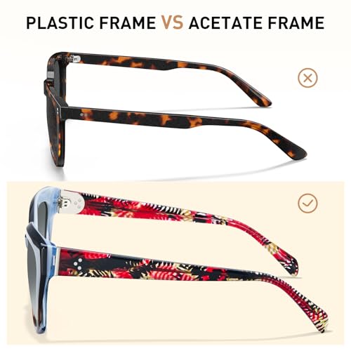 AVAWAY Polarized Cat Eye Sunglasses Women - Trendy Acetate Sun Glasses UV400 Protection Modern Aesthetics Designer Shades4