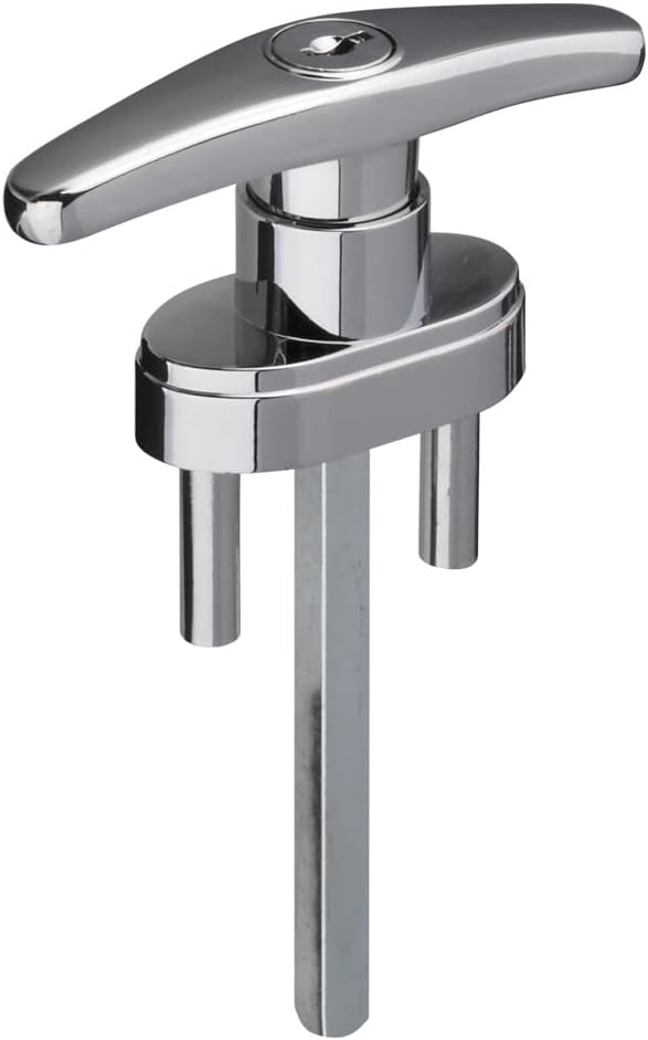 National Hardware N280677 V7643 Locking THandles in Chrome, Shaft 5/