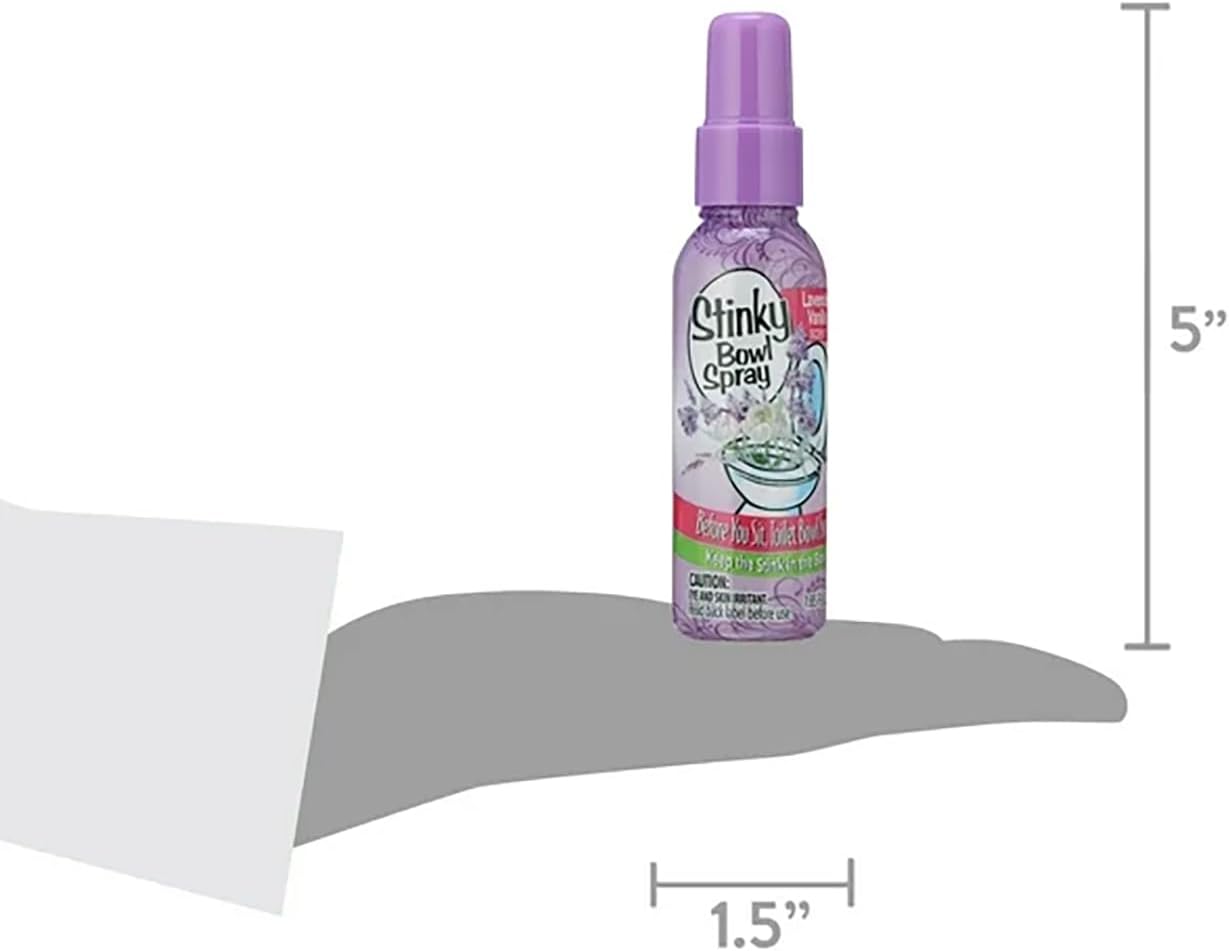 Set of 4 Stinky Bowl Spray 1.85oz - Before You Go Toilet Bathroom Deodorizer - Features Fresh Citrus Scent and Lavender Scent!