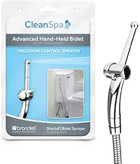 Brondell Hand Held Bidet Sprayer for Toilet CleanSpa Advanced Bidet Attachment with Precision Pressure Control Jet Spray - Ergonomic Handheld Bidet for Toilet - Toilet Water Sprayer and Hose Set