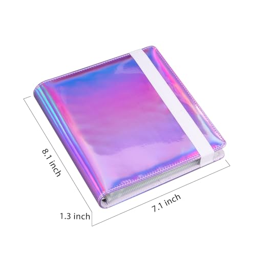 Image of UNIMEIX 12 Pcs Magnetic Sheets for Die Storage with 1 Binder Cover, Stamp and Die Storage Pockets Die Cut Storage for Card Making Supplies(0.8 mm Thickness, Purple)