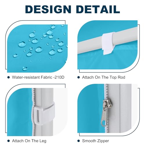 Image of MASTERCANOPY 10x10 Pop Up Canopy Sidewall Only 1-Pack Sky Blue