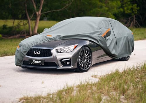 Image of Kayme Heavy Duty Car Cover Custom Fit Infiniti Q50 (2013-2025) Waterproof All Weather for Automobiles, Full Exterior Covers Sun Rain UV Protection.（Deliver About 3-10 Days）