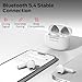 Monster N-Lite 208 Wireless Earbuds, Bluetooth Headphones Touch Control, Bluetooth Headphone with 30H Playtime, Wireless Headphones Type-C Charging, Clear Call for Running, Workout White