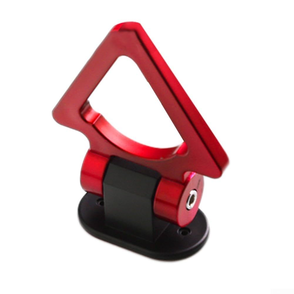 AIKEOU Vehicle Exterior Decorative Trailer Tow Hook with Simulation Racing Style, Movable 180 Degree Tow Hook, ABS Material Construction,red