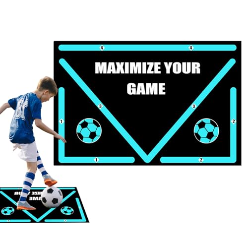 GUANGLU Football Footstep Training Mat Football Training Equipment | 2024 New Football Training Mat Non-Slip Dribble Silent Soccer Mat | Football Agility Training Equipment for Kids