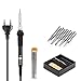 Lötkolben-Kits, Voller Satz 220V60W Eu Stecker Einstellbare Temperatur Lötkolben mit 5pcs verschiedene Lötkolben Spitzen, Ständer, sauberer Schwamm, Lötdraht