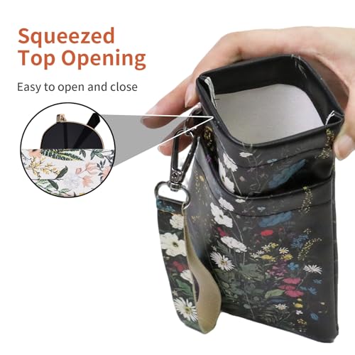 Image of Double Eyeglass Case Soft Dual Glasses Case for Women Men Travel Squeeze Top Sunglasses Cases Eyeglasses Pouch