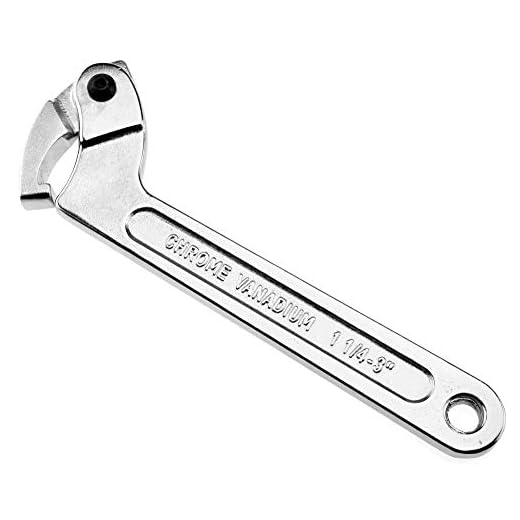 1x C Hakenschlüssel für Nuss Zapfenschlüssel Verstellbarer Schraubenschlüssel 32-76mm Werkzeug für Fahrrad- und Motorradreparaturen