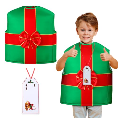 Shihanee 2 Pcs Kids Christmas Box Costume Present Cosplay Costume