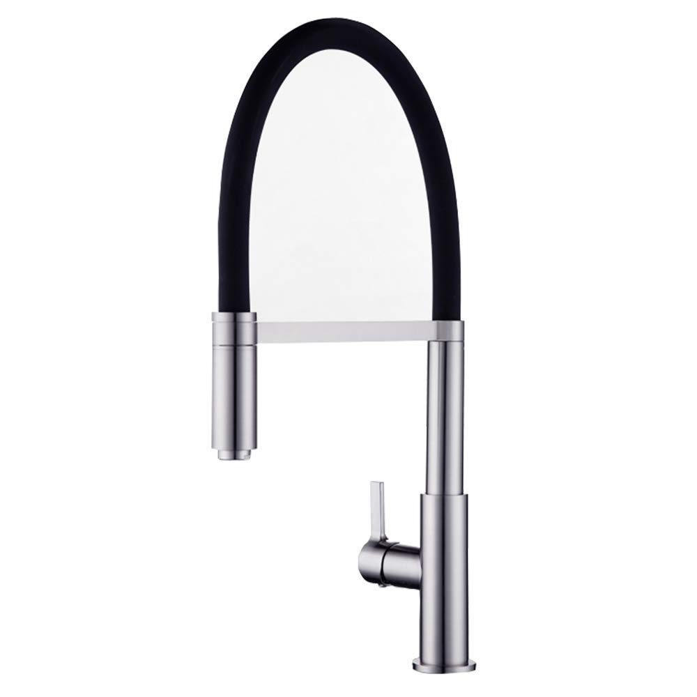 Robinet d'évier nickel brossé mitigeur monotrou au design épuré durable