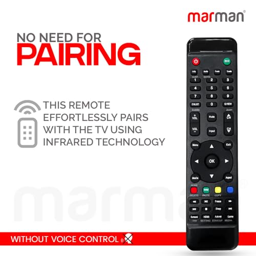 Image of marman Compatible with Blaupunkt Tv Remote Control Applicable for LCD LED TV Non Voice Command and Google Assistant Pairing not Required - Make Sure Existing Controller Replicate As Similar Model