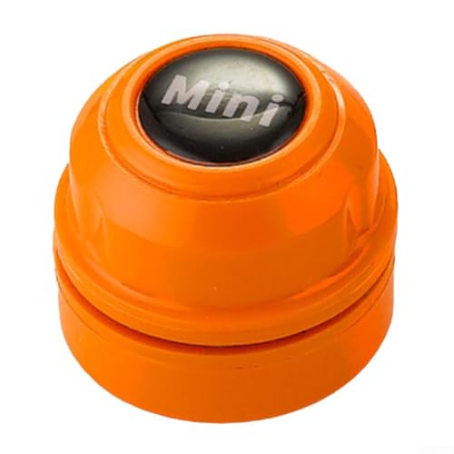 Mini limpiador magnético de acuario de doble cepillo para peceras de vidrio de 4 15 mm de grosor con cepillo duro para paredes de tanques y cepillo suave para polvo (naranja)