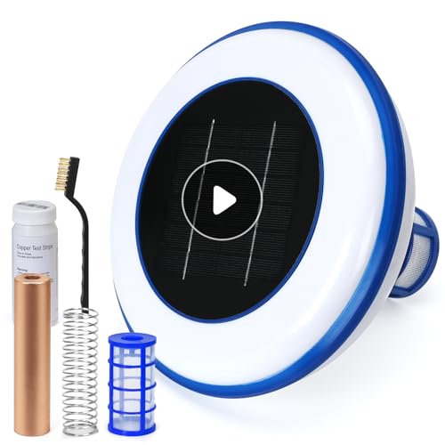 DawnBox Solar Pool Ionizer - 450g Heavy-Duty Cartridge & 100cm²