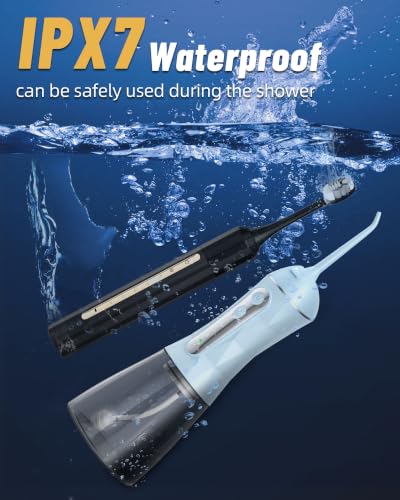 Lumivoid Water Flosser and Electric Toothbrush Combo,2-1 Oral Clean Kit, 5-Speed Sonic Electric Toothbrush & 4-Speed Portable Water Flosser to Clean Teeth and Protect Gum Health, IPX7 - image 6