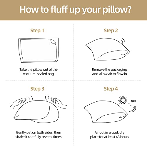 Gtery Hotel Collection Bed Pillows Queen Size For Sleeping 2 Pack Soft And Firm, Luxury Cotton Cover With Supportive Down Alternative Hypoallergenic Bedding Pillows For Side Back Sleepers Sleeping #TOP7