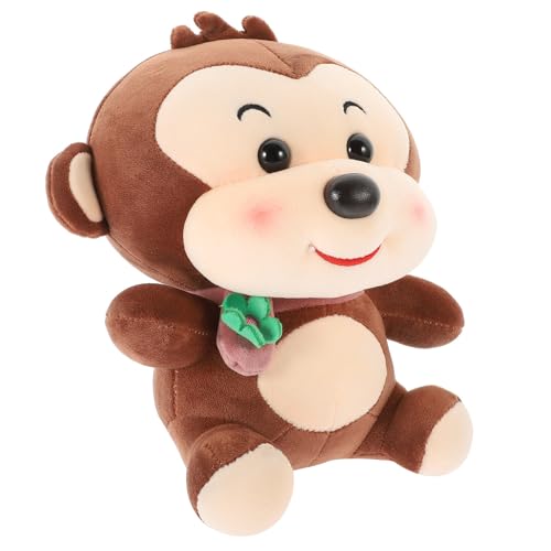 Genérico Muñeco de Peluche Forma de Mono Adorable de Algodón de Plumón Color Café, Juguete Función Decorativa y Práctica para Cama y Hogar