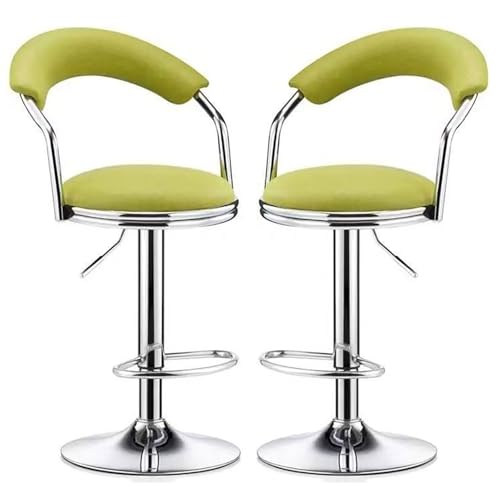 Tabouret de bar en cuir synthétique et mousse pelucheuse avec base en métal robuste x2