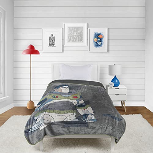 Jay Franco Disney Pixar Lightyear Blanket - Measures 62 X 90 Inches, Kids Bedding Features Buzz - Fade Resistant Super Soft Fleece #TOP1