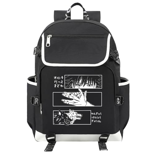 DIOMMELL Anime Backpack Canvas Capacity Manga Backpack Laptop Backpack