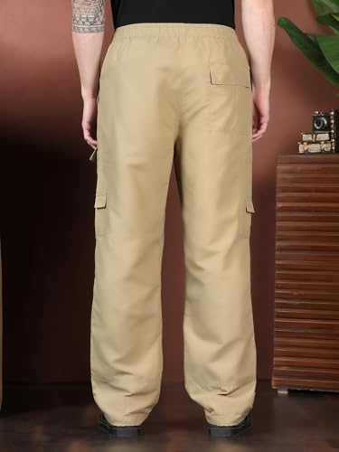 Image of KOTTY Men's Urban Style Relaxed Cargo Pants with Stylish Pockets and All-Day Comfort