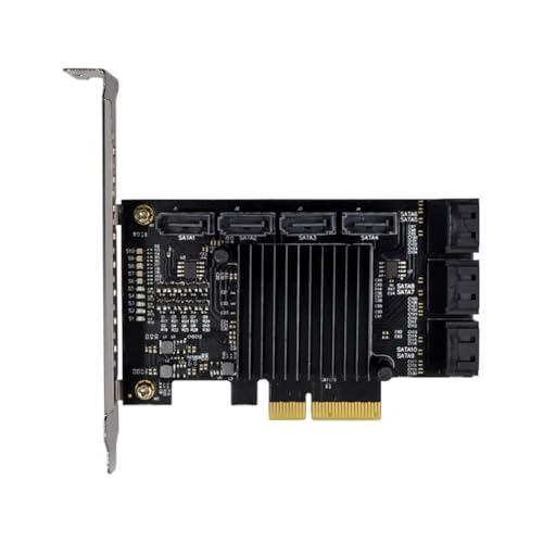 Tarjeta de expansión PCI 3.0 adaptador convertidor SATA3 de 10 puertos PCIe de 6 Gbps 4