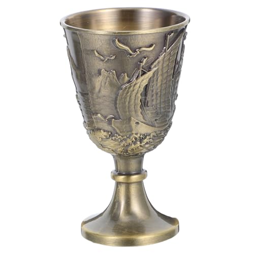 Alipis Elegante Copa De Vino Vintage Con Grabado Intrincado. Cáliz Multifunción Para Vino Tinto, Licor Y Celebraciones Festivas.