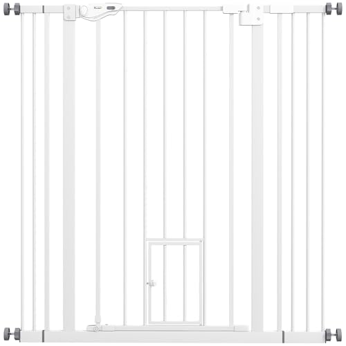PawHut Treppenschutzgitter Türschutzgitter Ohne Bohren 74-101cm...