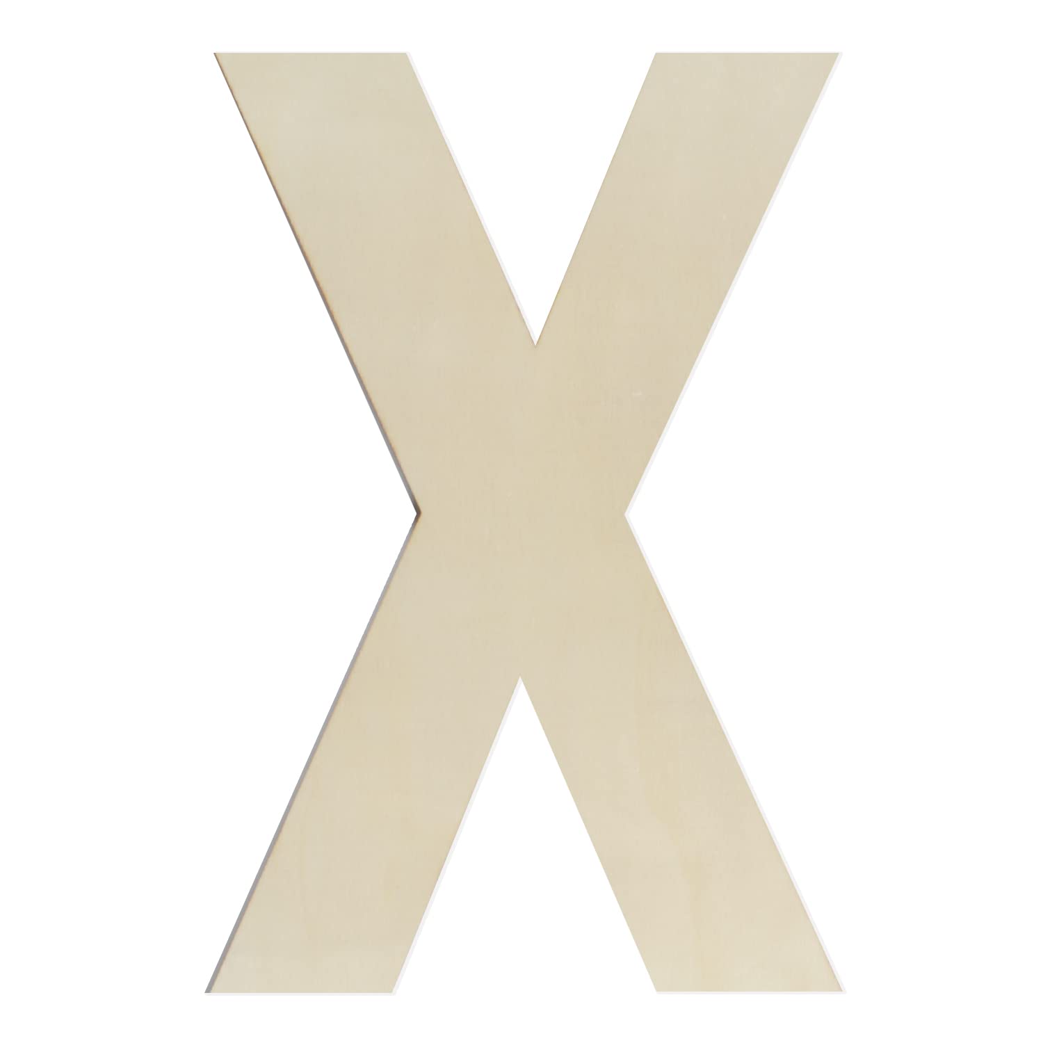 Unfinished Wooden Letters 12 Inch, Large Wood Letters X for Wall Decor