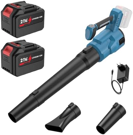 Souffleur Batterie 21V, Souffleur Feuilles sans Fil avec 2 x 4.5A...
