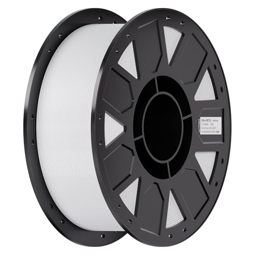 Image of Creality Ender PETG 3D Printer Filament 1.75mm 1KG (2.2lbs), High Precision, Strong Toughness, Odorless, Better Flow, Moistureproof 3D Printing Ender PETG Filament, White