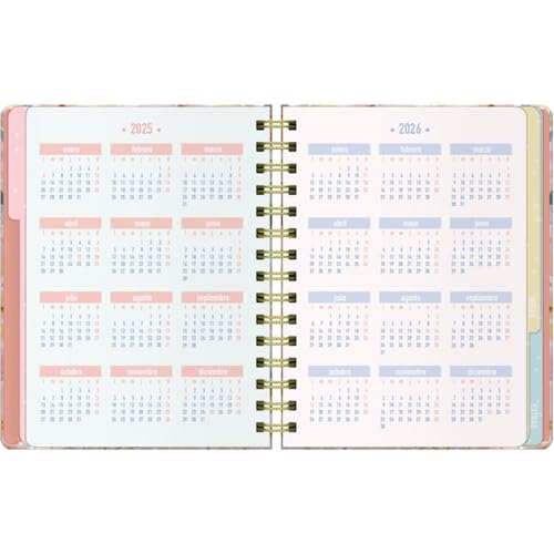 Dohe, 2025 Diary, Week View, A5 (15 x 21 cm), 12 Months January to December, Double Ring Closure, Stickers - Image 3