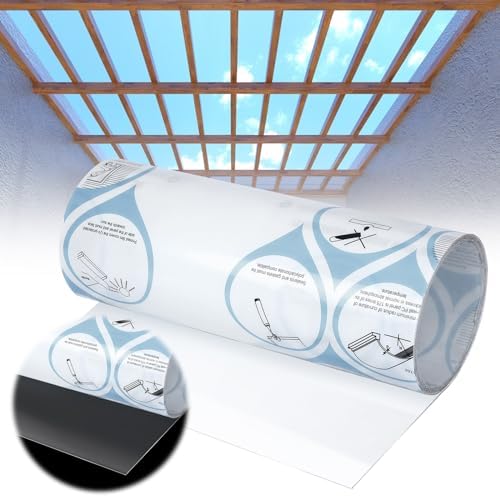 Polycarbonate Roofing Sheet 1mm Greenhouse Clear Film 20' x 2' Cl...