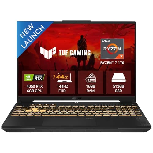 ASUS TUF A16 (2026), AMD Ryzen 7 170 Processor,RTX 4050-6GB, 16GB...