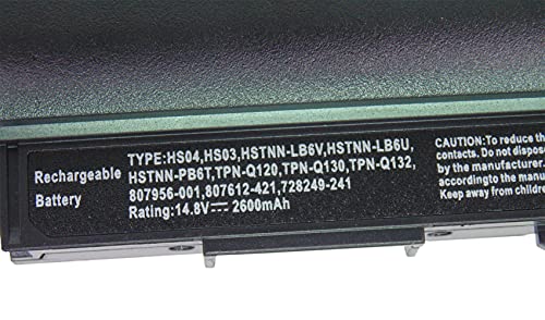 14.8V 2600mAh HP batteria portatile per notebook HP Probook 240 G4/245 HSTNN-LB6V HSTNN-LB6U HSTNN-PB6T HSTNN-PB6S 807957-001 807956-001 HP HS04 HP HS03