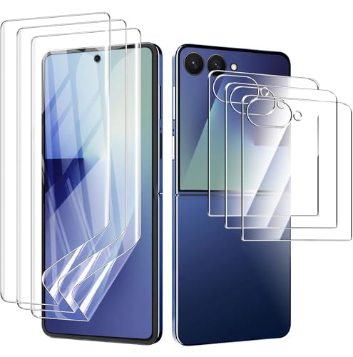 WEYNRBOX Screen Protector for Galaxy Z Flip 7 5G (3 Pack), 3 Main TPU Screen Protectors + 3 Front...