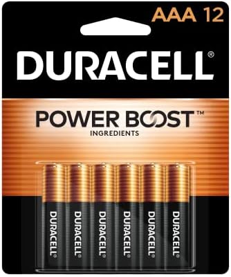 Duracell Coppertop AAA Batteries with Power Boost Ingredients, 12 Count Pack Triple A Battery with Long-lasting Power, Alkaline AAA Battery for Household and Office Devices
