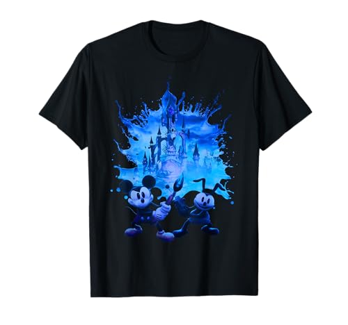 T-shirt Disney Epic Mickey Blue Hue Portal vêtement geek imprimé pour adulte