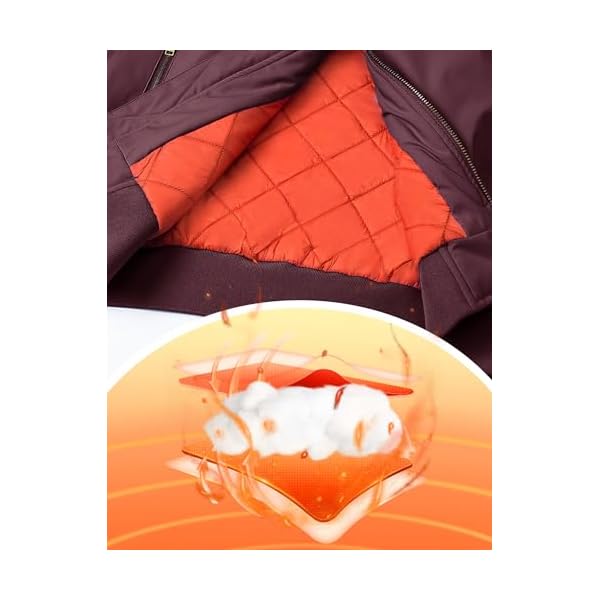 TACVASEN Men's Jackets-Bomber Jacket Fall Winter Warm Windbreaker Full Zip Casual Padded Coats